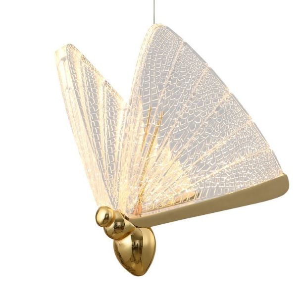 lampa wisząca motyl bee złota